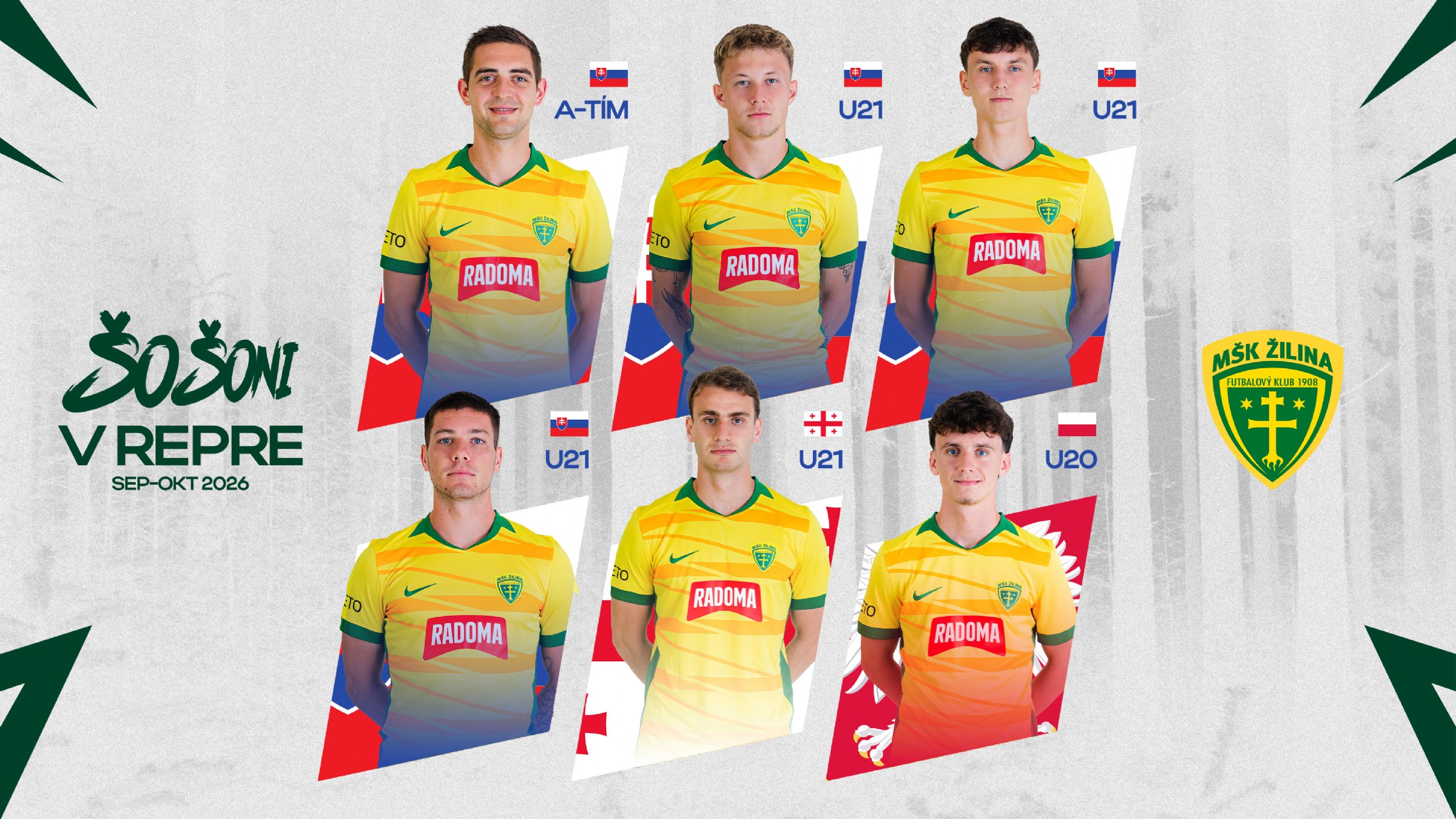 Šošoni on international duty | Six first-team players called up