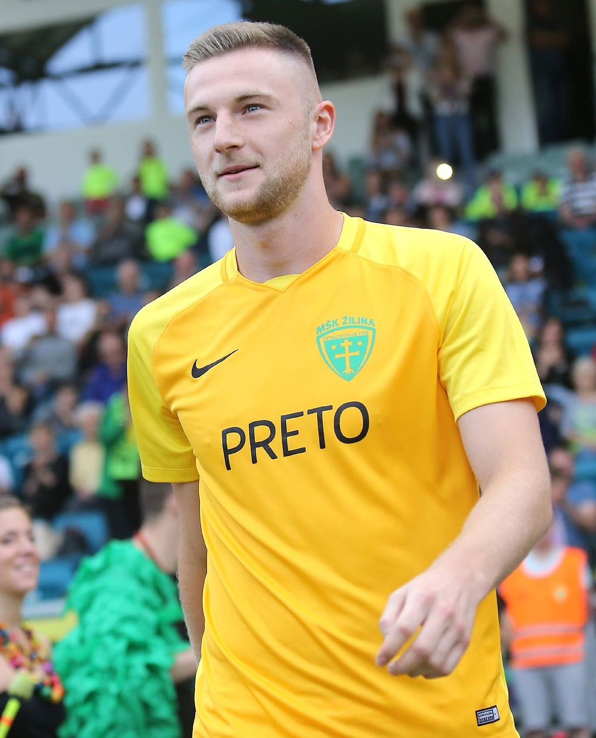 Milan Škriniar v drese MŠK Žilina